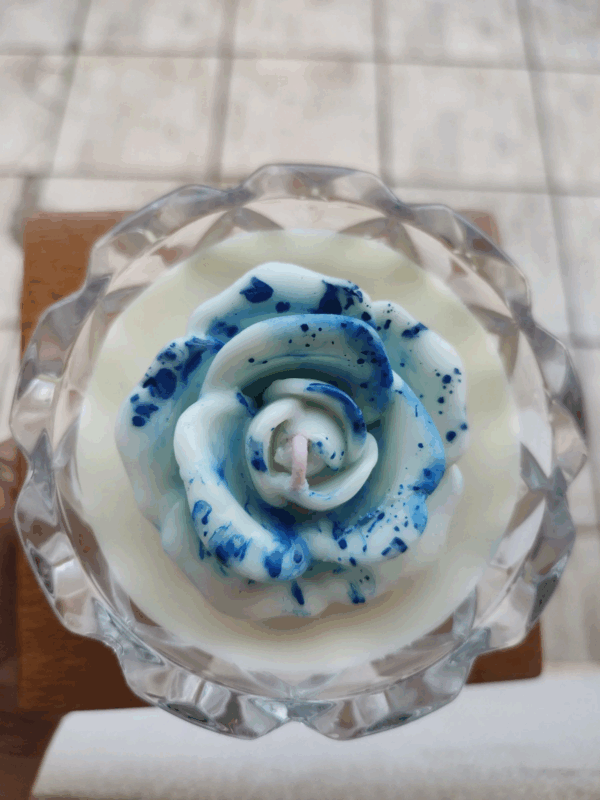 Vela decorativa no Bowl de cristal com bandejinha - Imagem 3