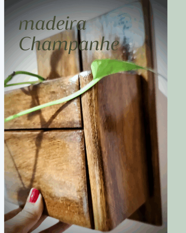 Cachepô madeira champanhe - Imagem 4